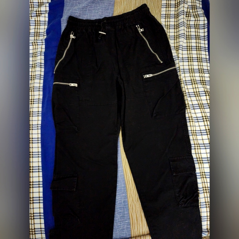 Black Slim Fit Casual Pants